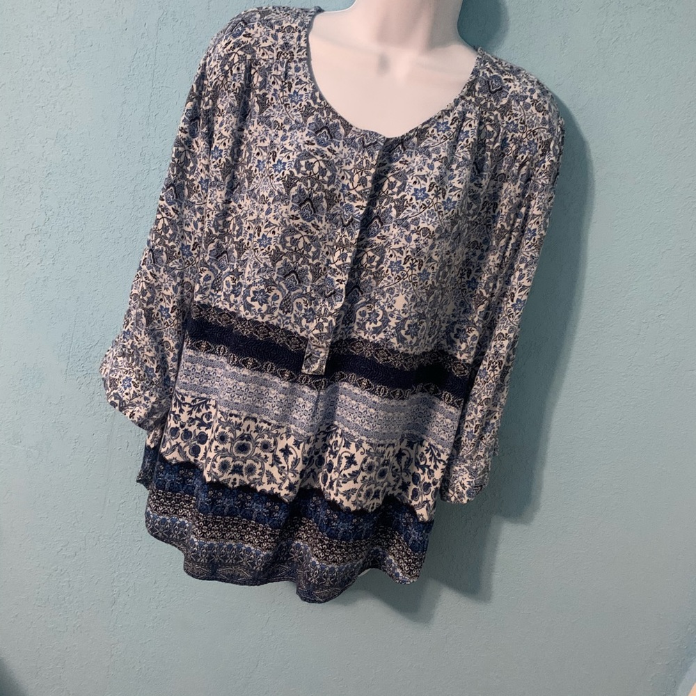 Nine West Blue Blouse - Picture 10 of 10